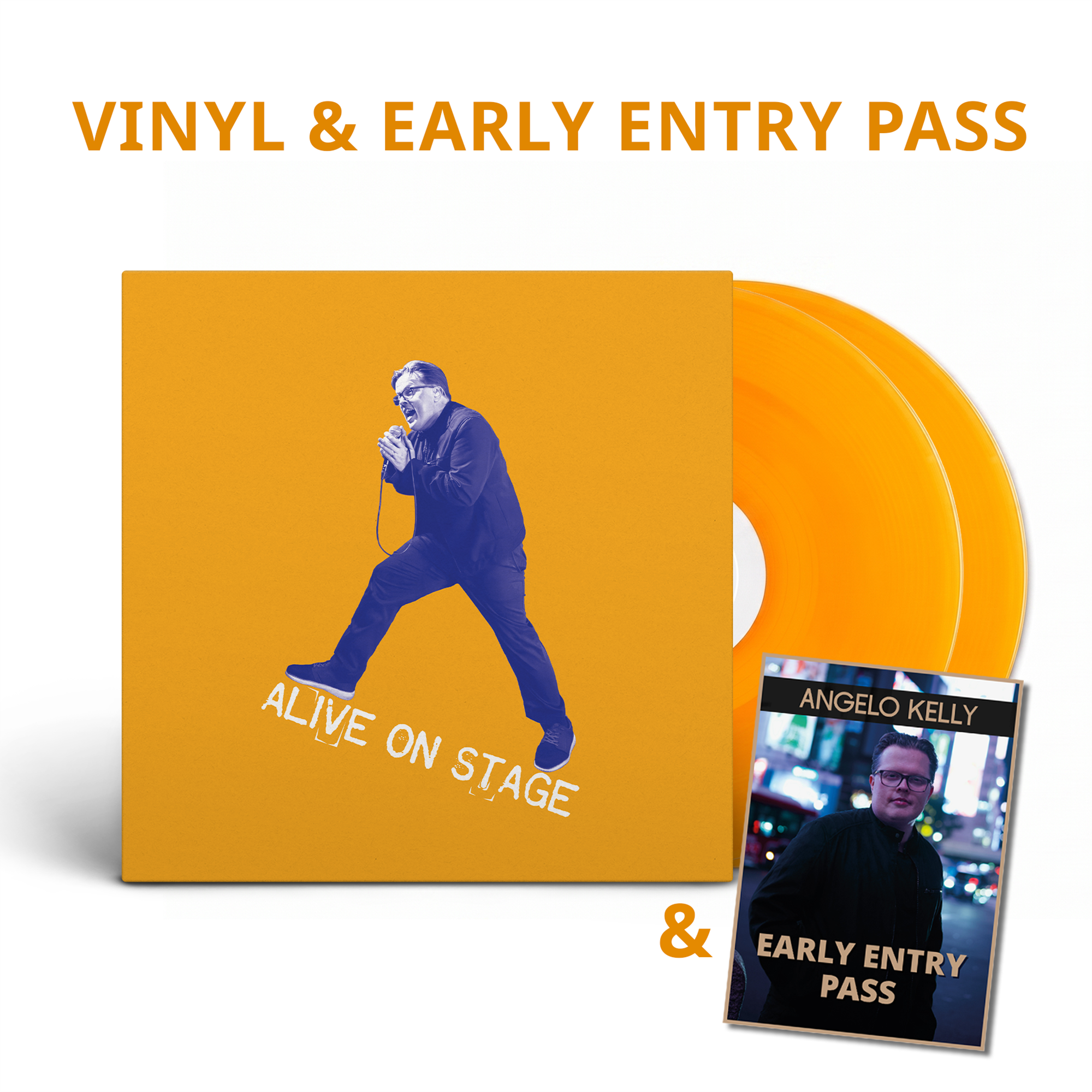 Angelo Kelly ALIVE ON STAGE 2LP Coloured Vinyl + Early Entry Tour Pass 452655